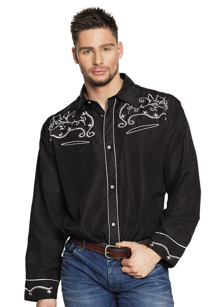 Western Skjorte Svart Cowboy skjorte voksen | Fruugo NO